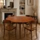Large extendable French dining table in teak – 1960s