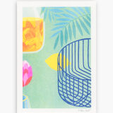 Paire d'illustrations A5, en risographie