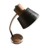Lampe d'atelier métal noir & marron, années 70