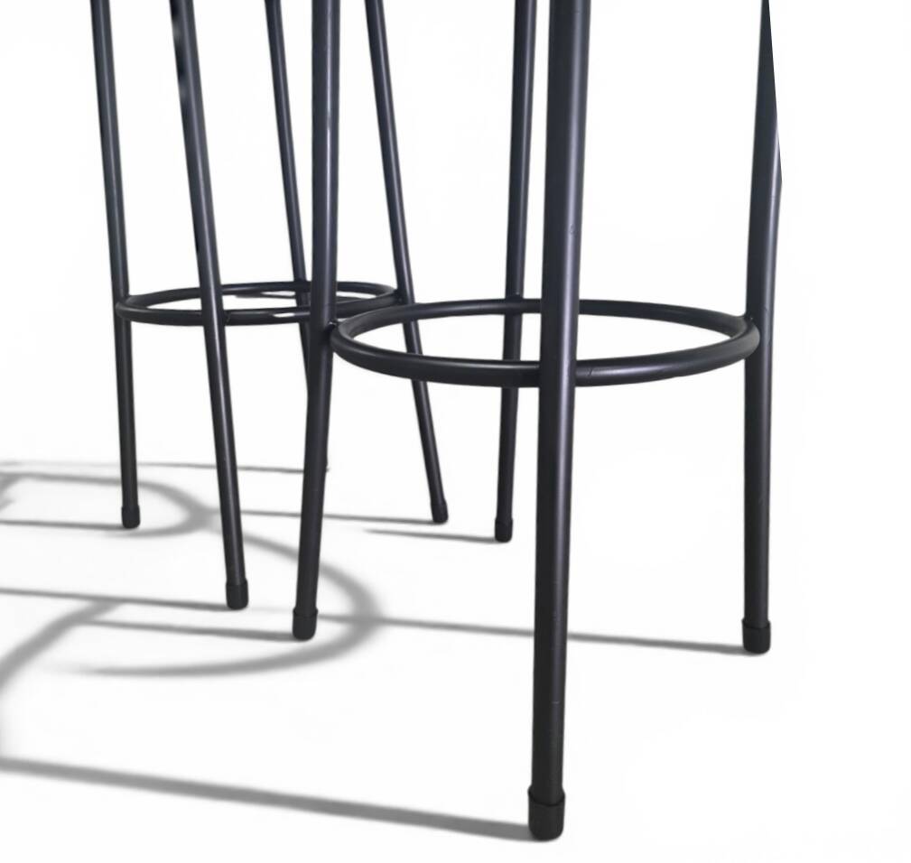 Vintage stools "Black & White", boucle upholstery
