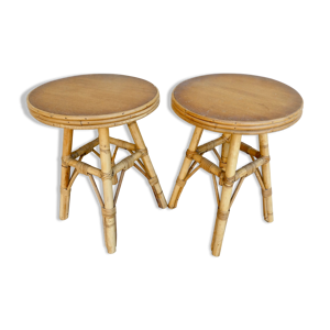 Paire de tabourets en