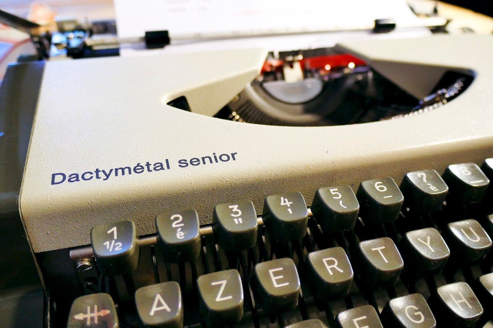 Grey vintage Aeg Olympia typewriter