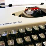 Grey vintage Aeg Olympia typewriter