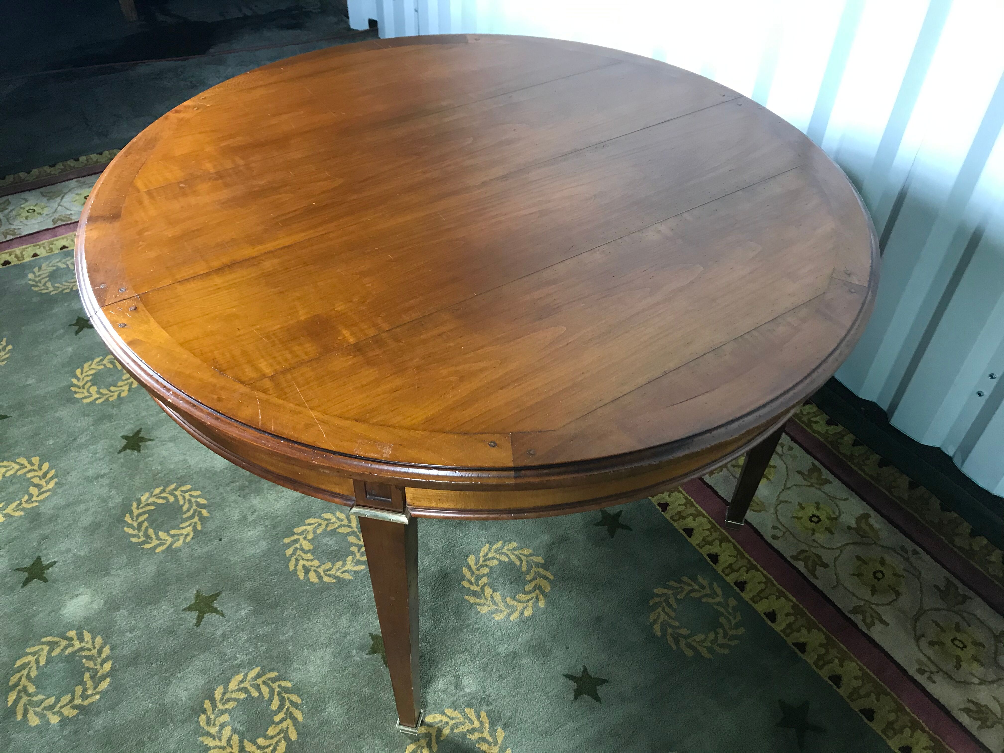 Louis XVI dining room table - 3 cherry extensions
