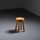 Solid pine stool, Charlotte Perriand 1960s