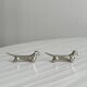 Set of 8 dachshund-shaped knife rests