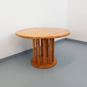Table à manger ronde scandinave vintage style Rainer Daumiller en pin