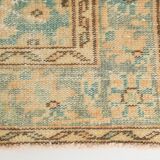 Orange vintage turkish rug, 6x9 feet vintage pastel orange carpet