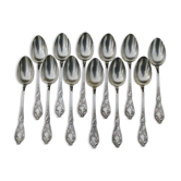 12 petites cuillères métal argenté art nouveau Adolphe boulenger