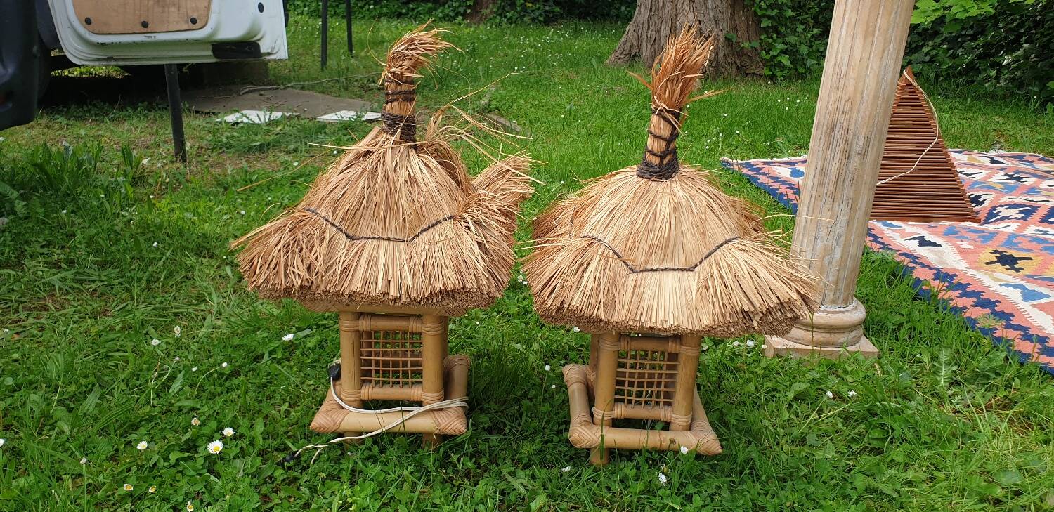 Pair of hut lamps