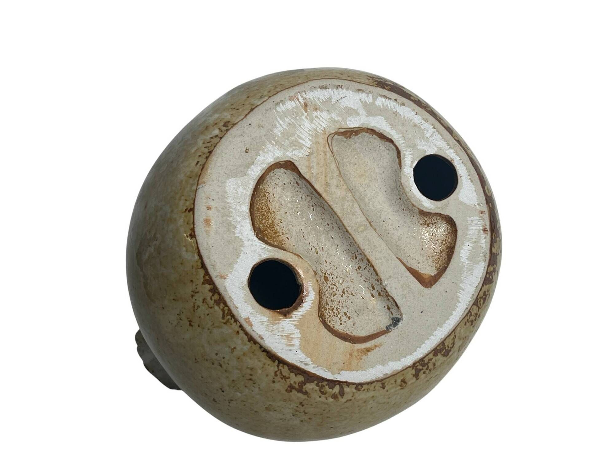 Large beige ceramic hen decoration, 20th century