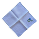 Vintage hand-embroidered linen napkin - Blue flower