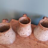 Puisaye stoneware mugs cups by Jean-Pierre Prud'homme