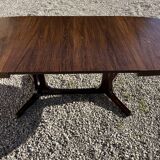 Vintage oval Baumann table in elm