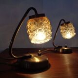Amber Bubble Table Lamps by Richard Essig for Saku Leuchten, 1960s, Set of 2