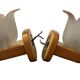 Pair of glass flower pine wall lights