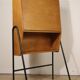 Vintage 1960s wooden secretary with metal legs.