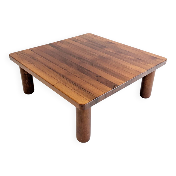 Table basse en noyer italien des années 1960