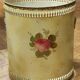 Old Napoleon III painted sheet metal waste paper basket