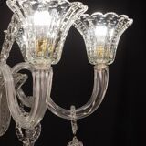 Extraordinary Art Decò Barovier e Toso Chandelier, Murano “Bubble” Glass, 1940s