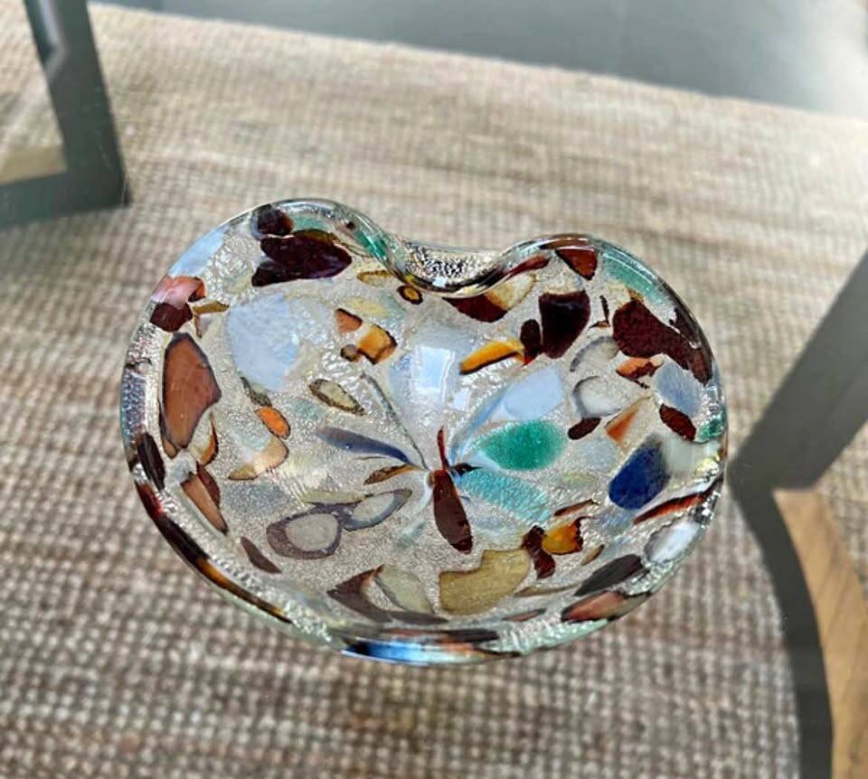 Vintage Murano glass ashtray/coin tray