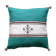 Moroccan Berber cushion in green and white.