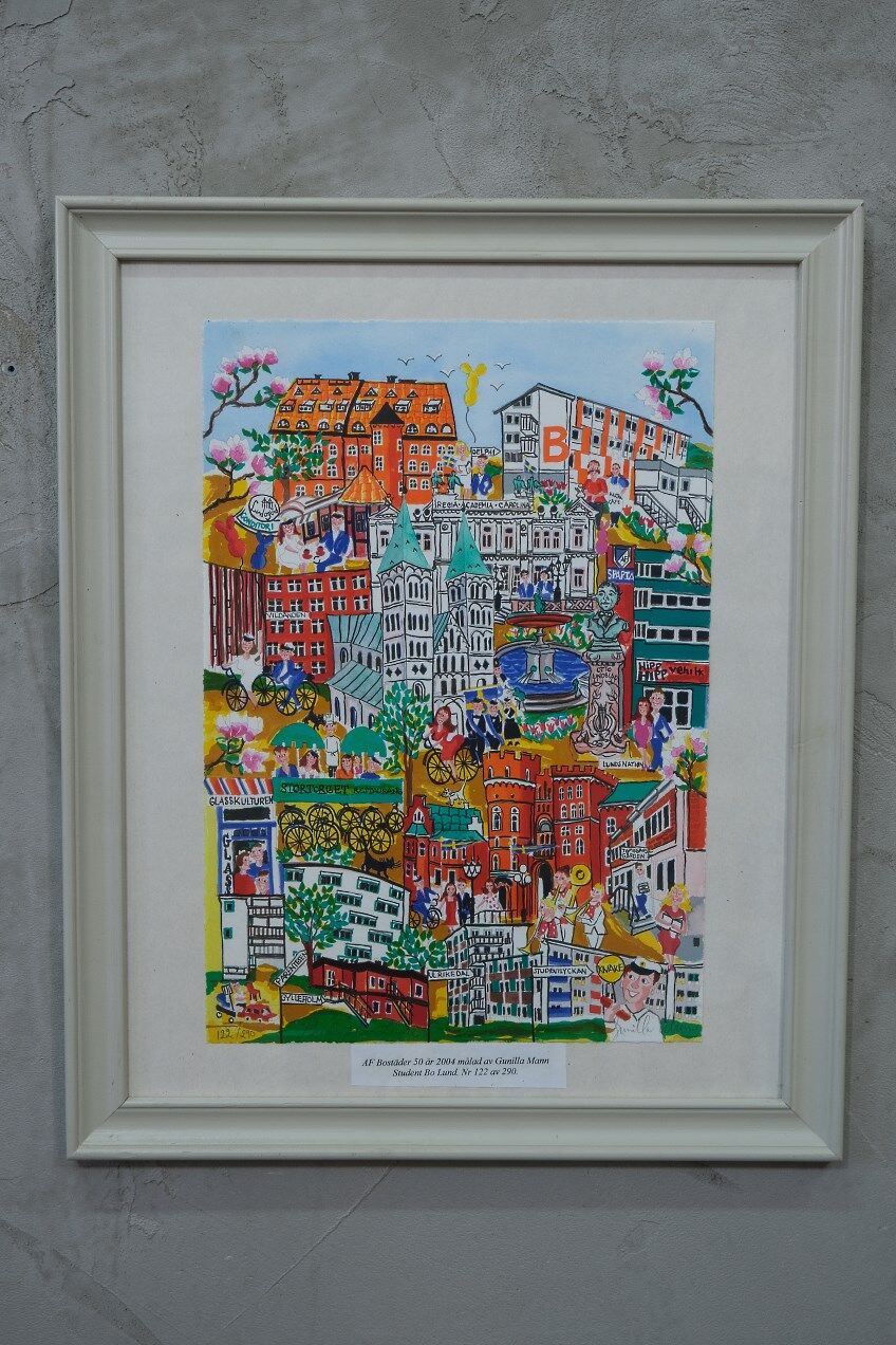 Hand signed modern lithograph by Gunilla Mann, 1990s.