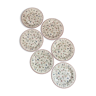 6 flat plates Oakwood Staffordshire Tableware