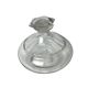 Faceted glass carafe with stopper from Italy circa 1950.