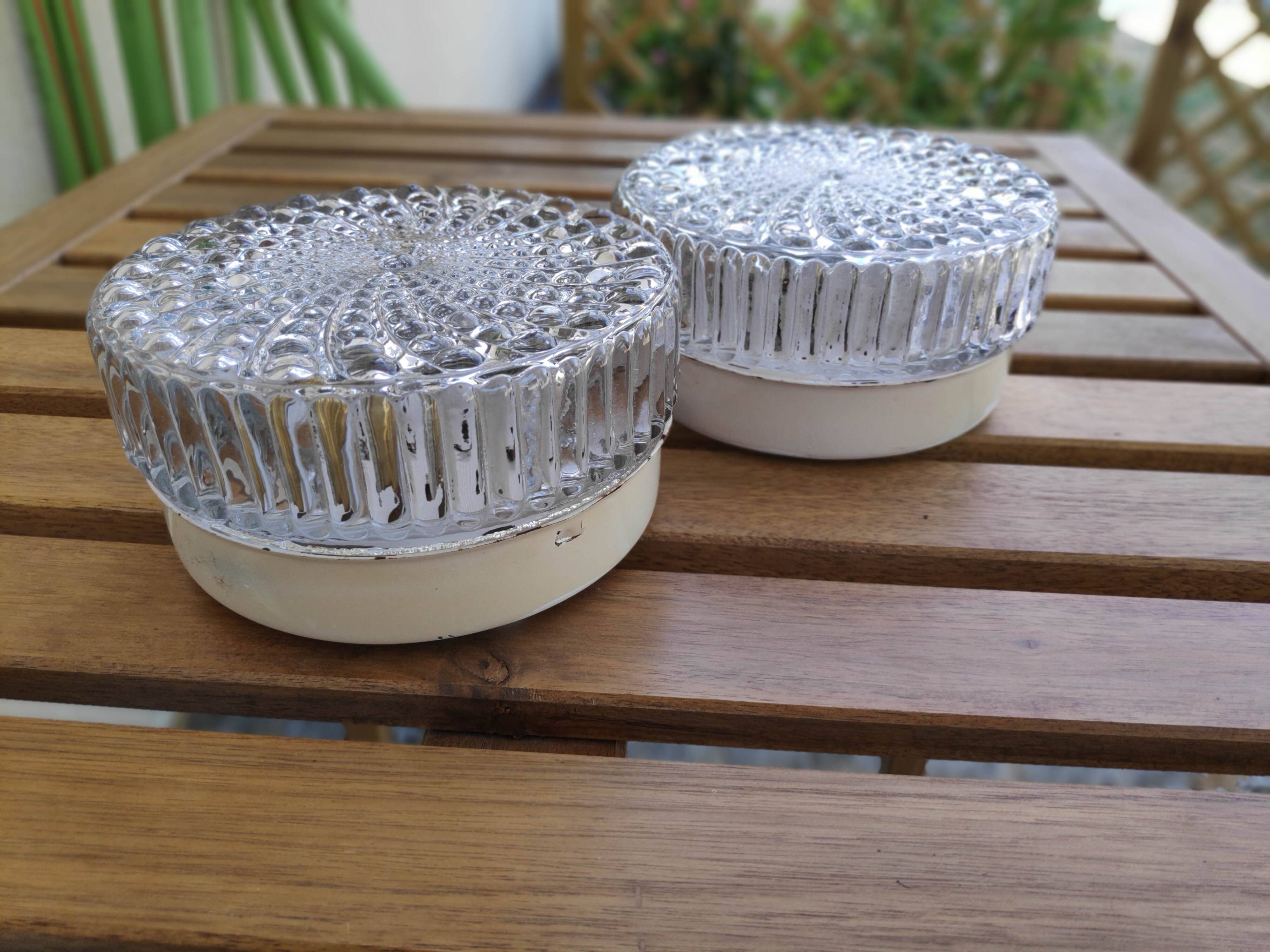 Set of 2 ceiling lights with a small bubble effect (L-0231)