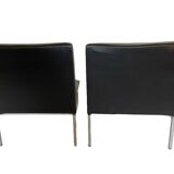 Pair of "samurai" armchairs by joseph-andré motte for airborne, 1970