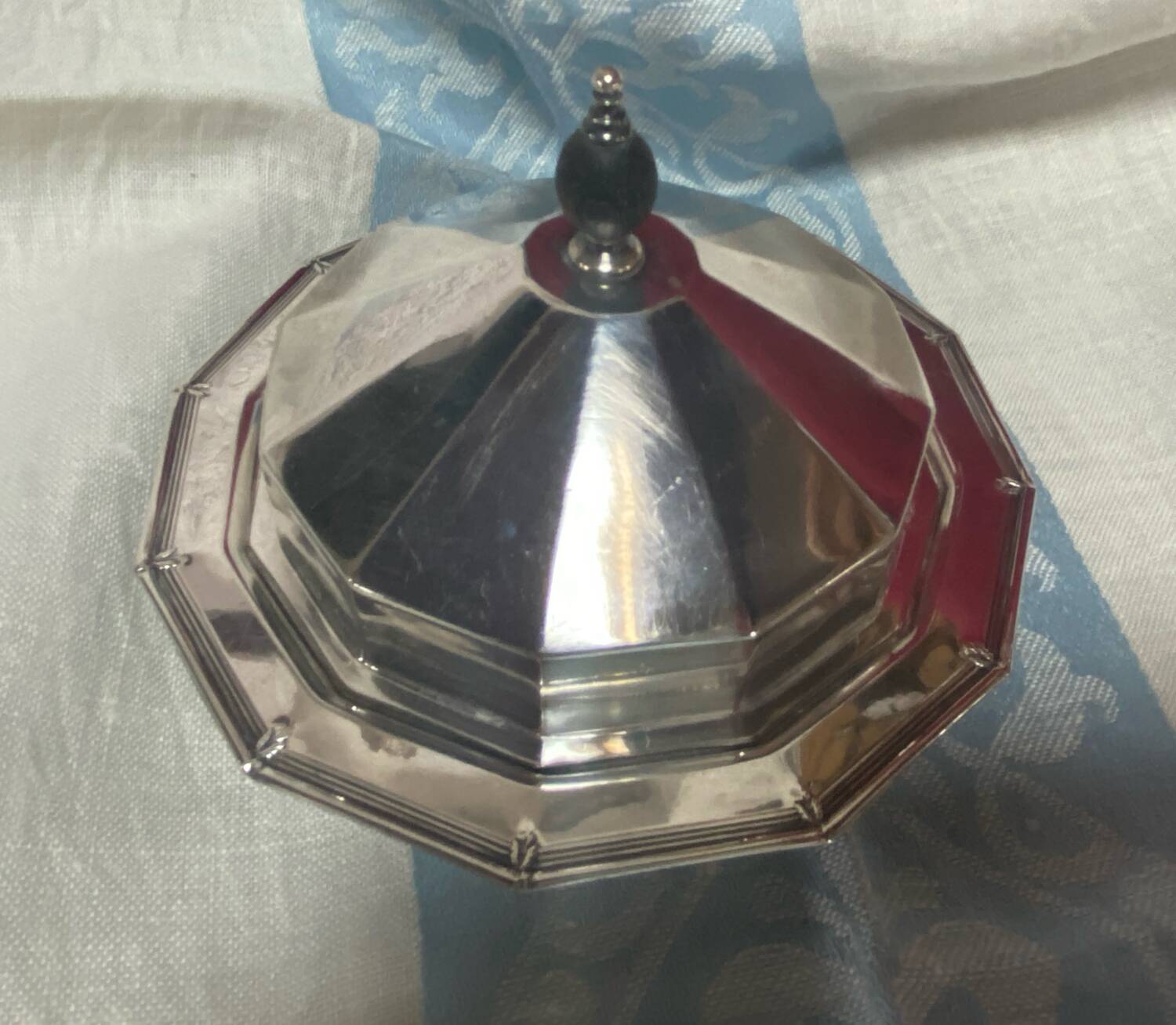 Gainsborough stamped silver plated butter dish