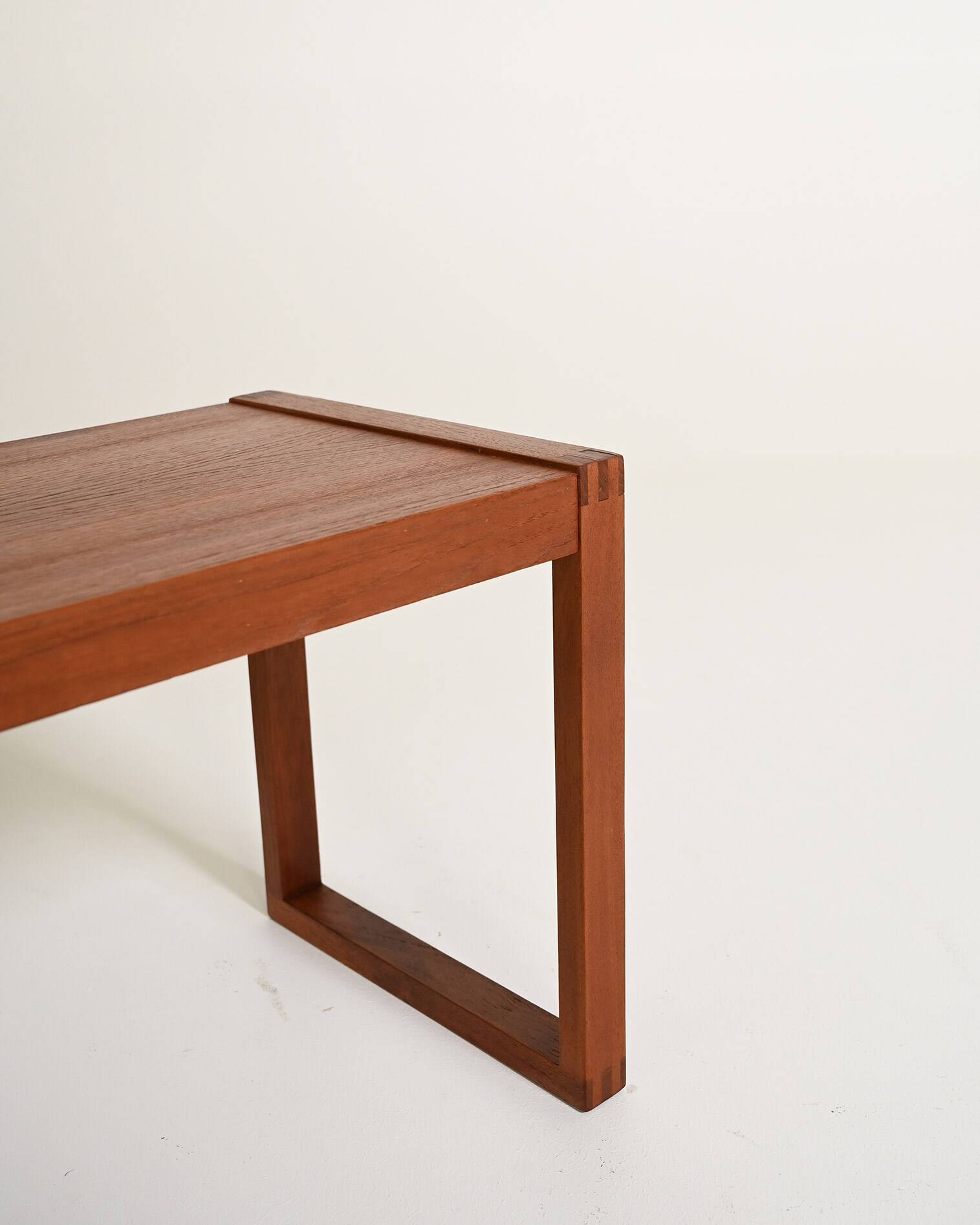 Banc en teck scandinave, années 1960