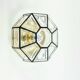 Mid-Century Modern Glass & Brass Ceiling Light from Limburg, Germany, 1960s
