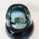 Blue-grey glass trinket bowl