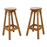 2x Tabouret de Bar en Pinède, 1970s
