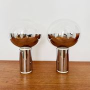 Set of 2 Large 1970s Modernist Flush Lamps by Motoko Ishii for Staff