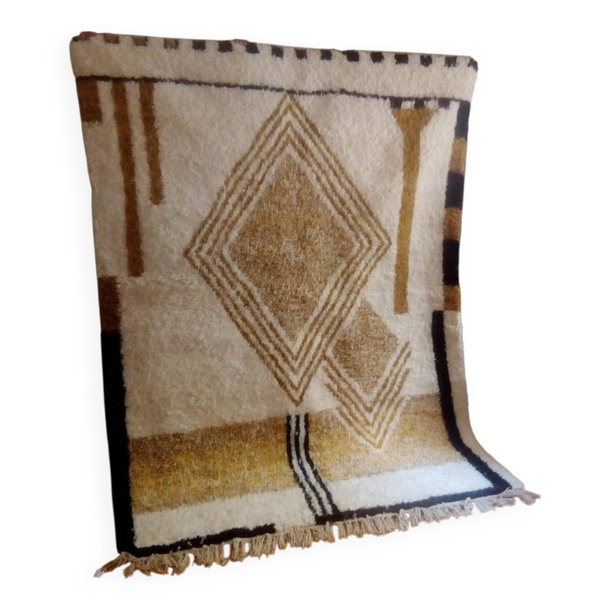 Handmade Moroccan rug, Berber wool rug 150/250 cm.