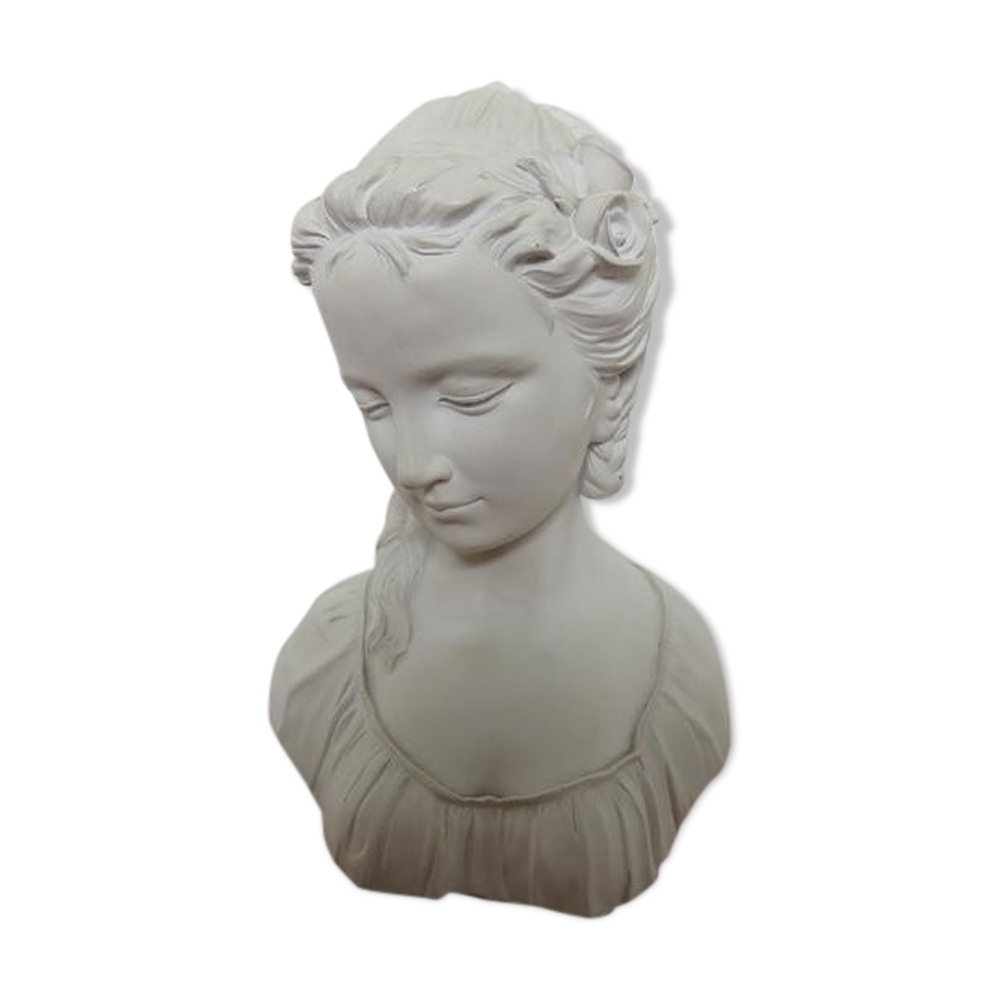 Bust "woman" in plaster