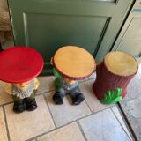 Set of three stools Gnomes, Kartell, Starck