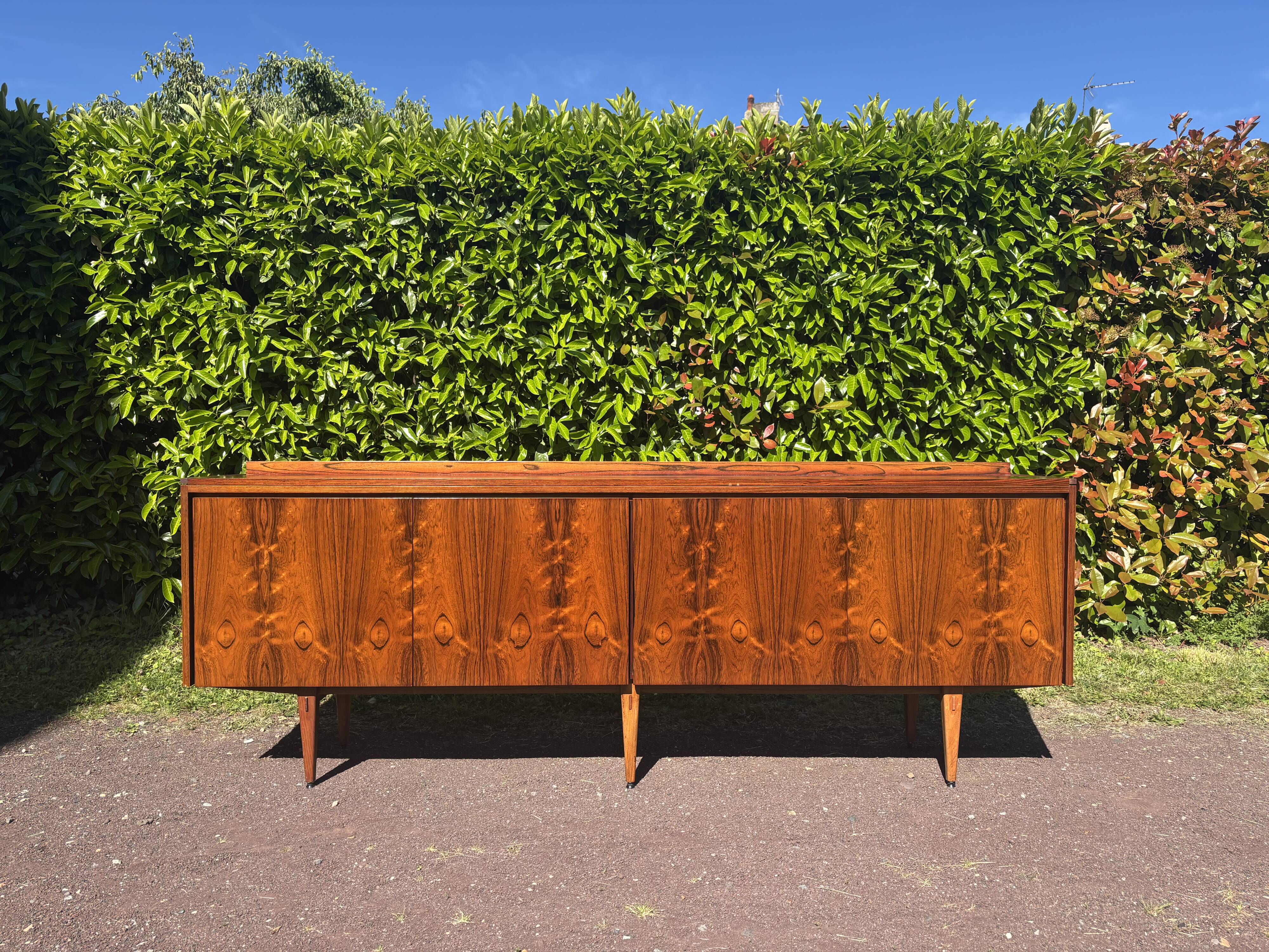 Scandinavian rosewood enfilade 1960 vintage