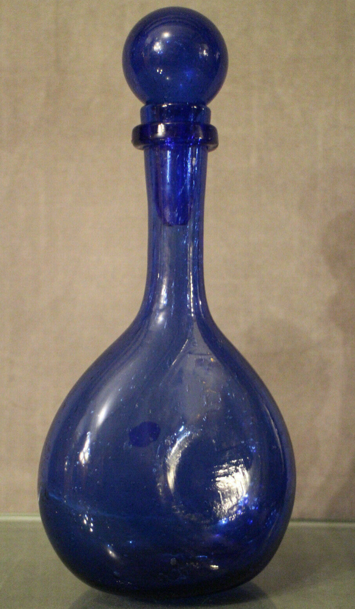 Biot's blue tinted glass bottle bottle