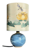 Vintage Ceramic and Silk Lamp