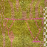 Traditional handmade Beni Ouraine rug, size 140 x 260 cm