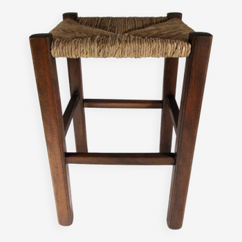 Wooden stool and straw