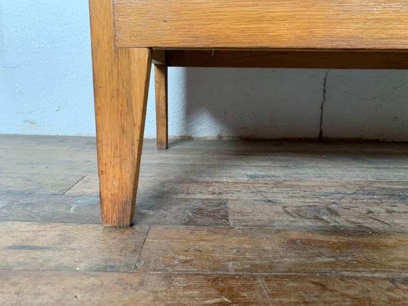 4-drawer chest of drawers in vintage light oak from the 1950s