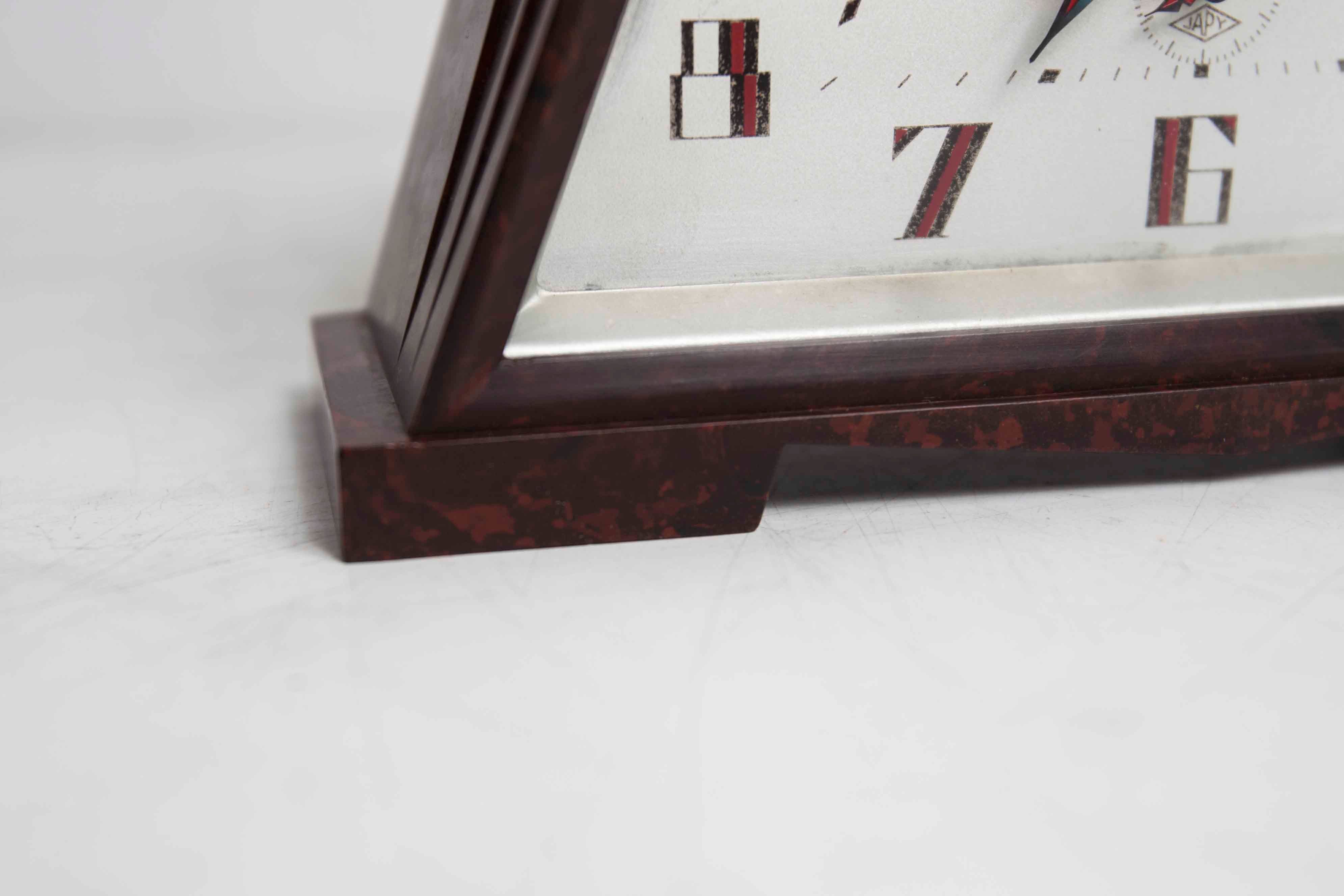 Alarm clock Mechanical clock Japy 1930 bakelite