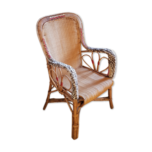 fauteuil en osier et