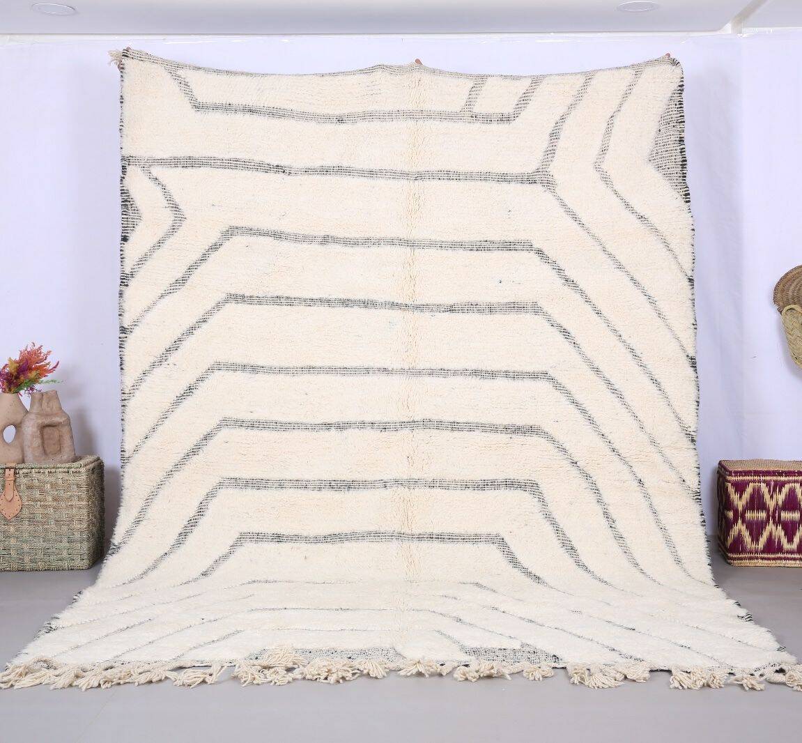 Handmade wool Berber rug 300X200 cm