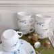 Lot 5 large vintage Arcopal myosotis Veronica tea and coffee cups